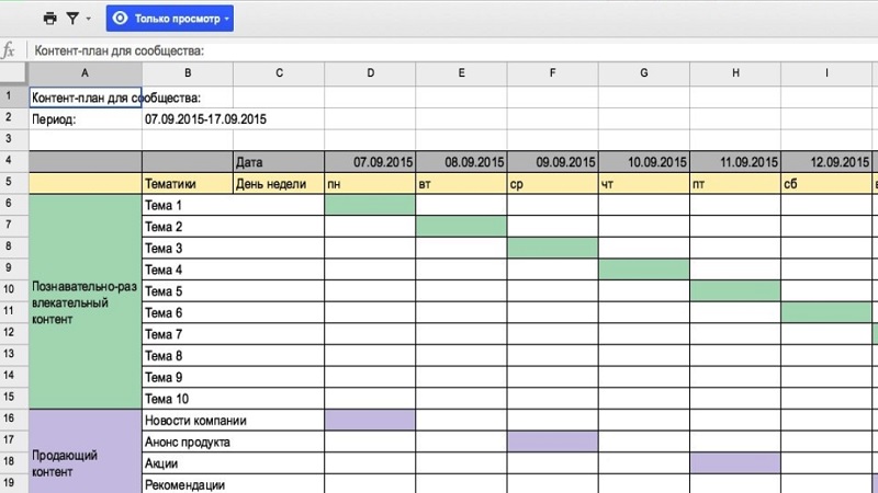 Рубрикация и создание контент-плана